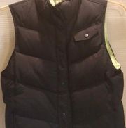 GAP PUFFER DOWN filled VEST BLACK WARM MEDIUM