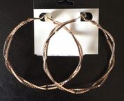 New Nine West Infinity Style Gold Hoops