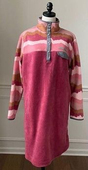 Simply Southern Made For Outdoors Mountain Fleece Dress Rose Desert Hues L