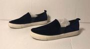 Gap navy velvet slip on casual shoes sneakers women size 8.5