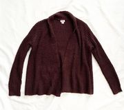 Mossimo Burgundy Knit Cardigan