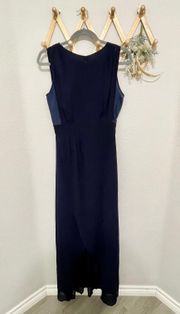 The Label Navy Blue Maxi Sleeveless Gown Dress S