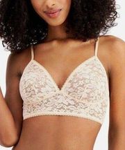 INC International Concepts Women's Lace Bralette, Almond Latte, Medium, $24.99