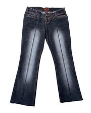 Rare Y2K  Black Denim Flared Wide Leg Jeans