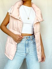 Baby Pink Y2K Puffer Vest