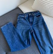 High Waisted Straight Jeans Size 0