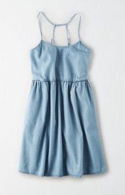 Denim Strappy Babydoll Dress
