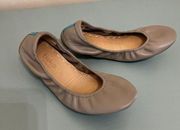 Tieks by Gavrieli Taupe Gray Leather Foldable Ballet Flats Size 6