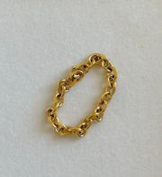 Soft Chain Ring, Gold Chain Ring, Size 6 