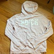 Zadig & Voltaire light pink rock zip up hooded sweatshirt size large