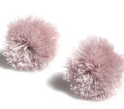 shiraleah damaris Pom Pom boho earrings blush