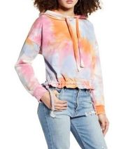 BLANKNYC Rainbow Sweet Spot tie dye hooded sweatshirt size Medium