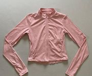 BuffBunny Jacket Womens Medium Pink Lightweight Cropped Full Zip Activewear