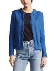 IRO Long Sleeve Frayed Padded Jacket - /Blue