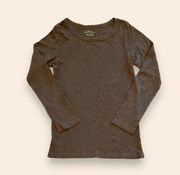 My Favorite Layering T Long Sleeve Heather Brown LARGE