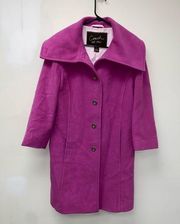 Coach Angora Wool Peacoat Fuschia Pink size Large