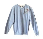 Vintage pale blue bird sweatshirt