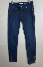 Burberry Brixton Jeans Equestrian Jodhpur dark blue women's slim ankle size 28