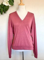 Wilfred Free Remy Mauve Rose V-Neck Sweater M