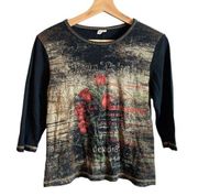 Susan Lawrence Y2k rose graphic t