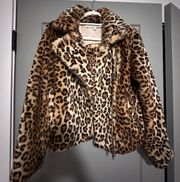 Cheetah Print Faux Fur Jacket