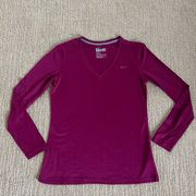 Nike  Dri-fit Pink Long Sleeve Tshirt
