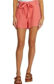 NEW Wild Fox Tea Rose Paper-bag Shorts with Tie Size Med