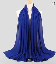 COPY - Wrinkles Pearl Chiffon Hijab Head Scarf Women Solid Bubble Wrap Shawls