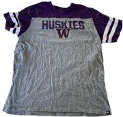 '47 Shirt Womens Large Purple Grey Washington Huskies Football Short Sleeve Tee