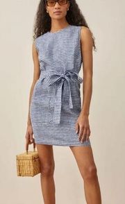 Sommer Linen Mini Dress Challah Check