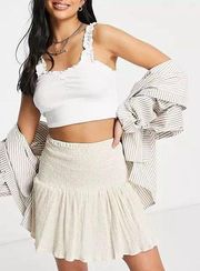 Shirred Waist Mini Skirt Size 6
