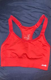 Red  Sports Bra