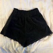 Etophe studios Isabelle’s cabinet corduroy black shorts