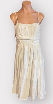 White Gauze Large Sleeveless Midi Summer Dress