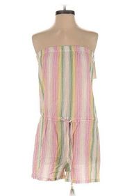 NWT BECCA Swim by Rebecca Virtue Romper Swim Coverup Striped Medium