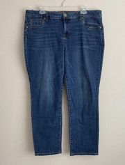 Kut From the Kloth Katy Ankle Straight Leg Womens Denim Blue Jeans Size 16