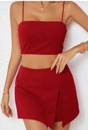 Pants Store Red Envelope Skirt Set