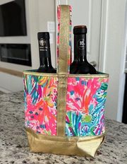 LILLY PULITZER - Sea Pants Multi Two Wine Bottle Tote Bag