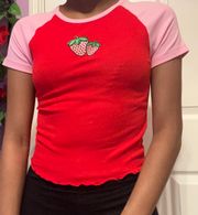 Sugar Thrillz Strawberry Crop Top