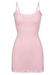 SKIMS Fits Everybody Lace Slip Dress Cherry Blossom