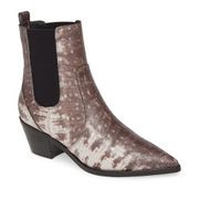 Willa Lizzard Print Leather Chelsea Bootie