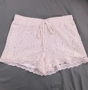 White Lace Shorts