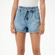 American Eagle Paperbag Denim Mom Shorts