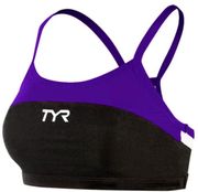 TYR Carbon Womens Thin Strap Tri Bra Top - Black Purple - Size Small - $60