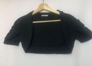 Black Bolero With Scrunch Sleeves