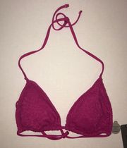 NWT Mossimo fuchsia lace swim top for women