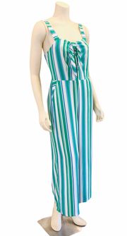 Striped Wide Leg Romper