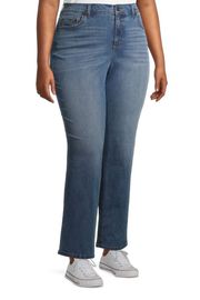 NWT  Women's PlusSize Straight Mid-Rise Jeans, 30.25" inseam size:24W