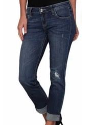 Catherine Boyfriend Fit Distressed Blue Denim Jeans 6