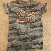 Gray camouflage university of Texas longhorns T-shirt size small brand new